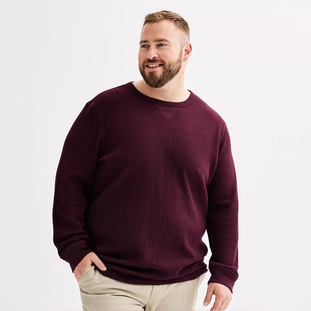 MT Sonoma Waffle Knit Top in Burgundy